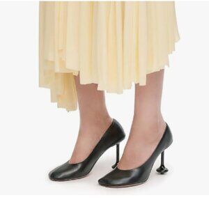 Maiyang Black Square Toe Chic Pumps Slip On Classic High Heels Working Shoes